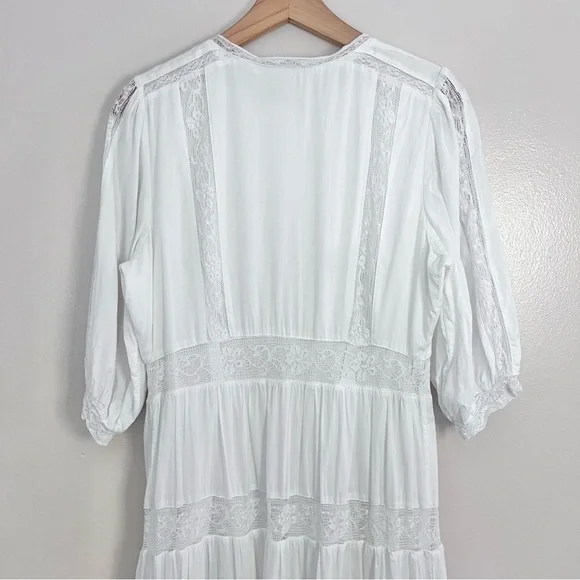 🎀 LoveShackFancy for Target Phoebe White Button-Up Dress - Picture 14 of 16
